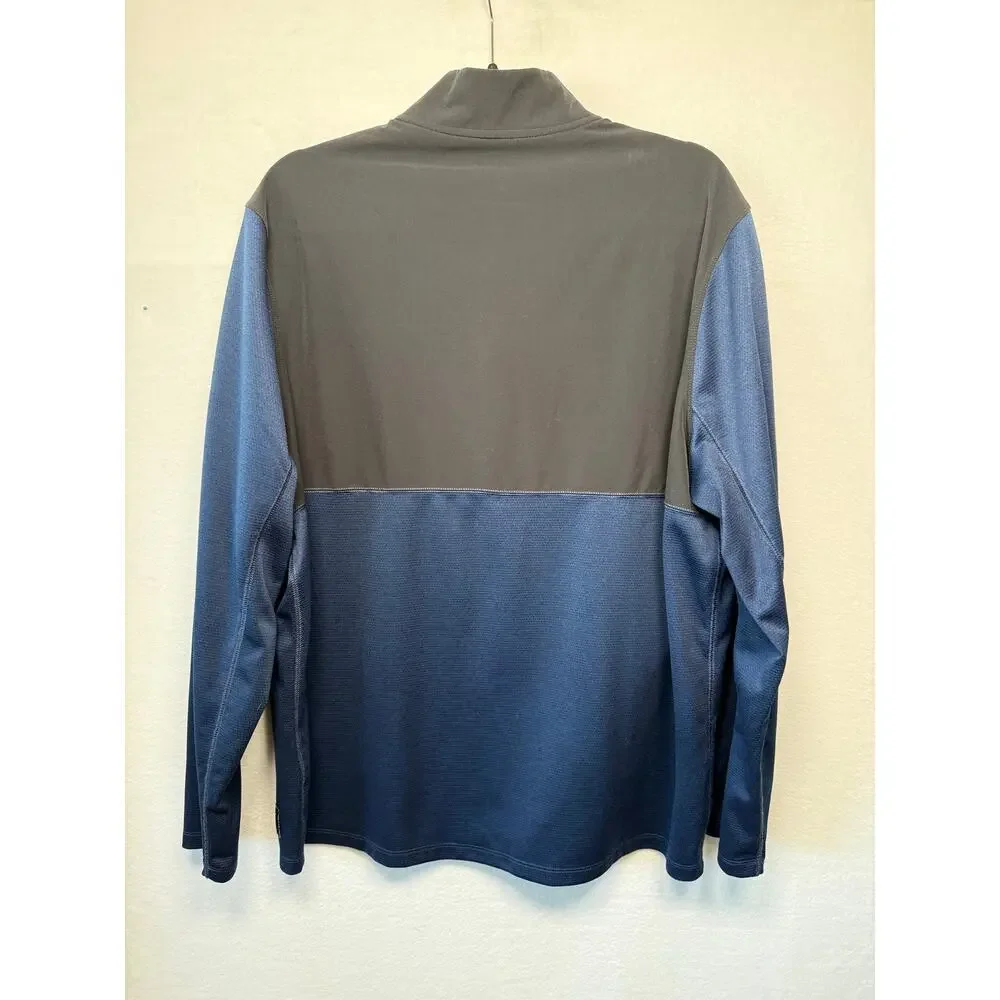 NIke Golf Dri-Fit Performance 1/4 Zip Pullover, Blue/Black, Size XL